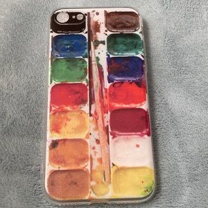 Multi Colored Paint Palette iPhone SE phone case